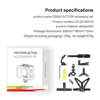 

DJI OSMO Action Mini Tripod+Shoulder Strap+Hand Strap+Bicycle Stand+Selfie Stick+Headband For DJI OSMO Action Accessories Kits