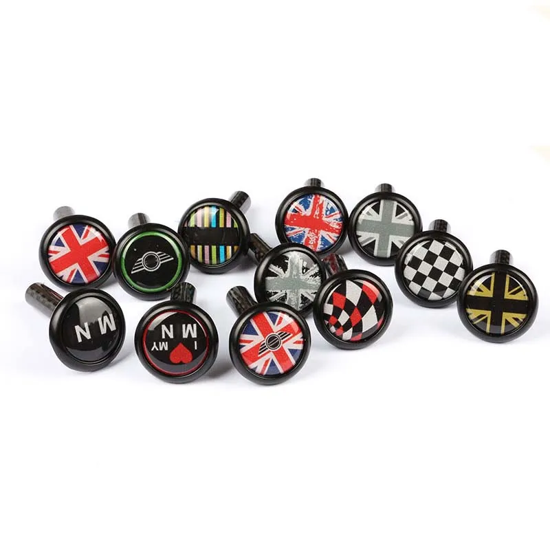 2pcs Auto Interior Door Lock Pin Cover Sticker Car Styling Accessories for BMW MINI COOPER JCW One+