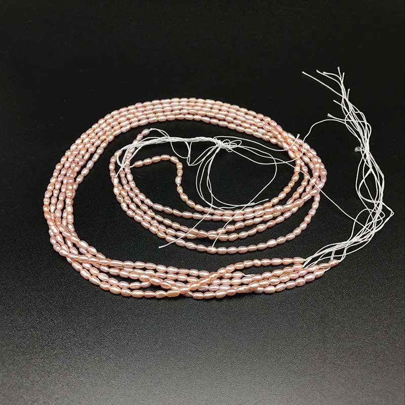 

Irregular Shape Freshwater Pearl Rice Shape 2.5-2.8mm Pink Special Shape Pearl Bead Diy Handmade 39cm P030