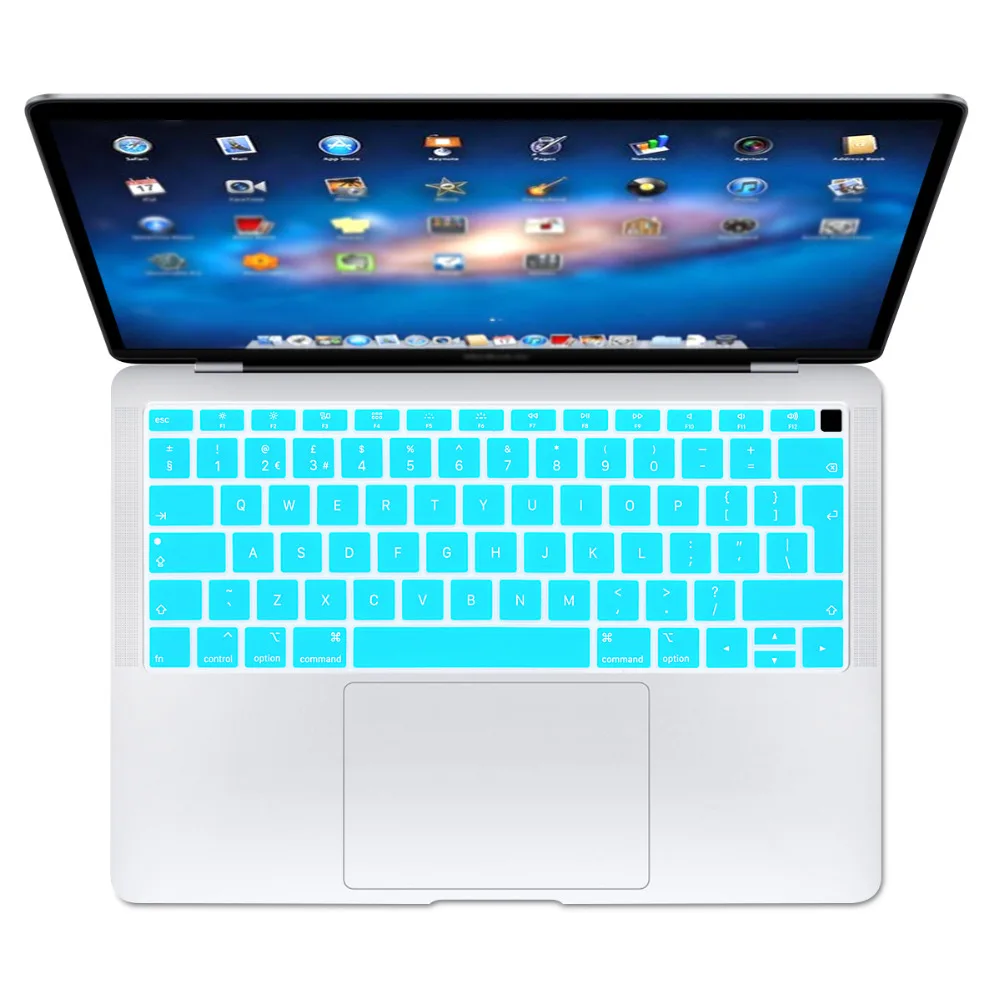 Redlai силиконовый чехол для клавиатуры Macbook Air 13 A1932 retina Dispaly& Touch ID ЕС введите Английский алфавит