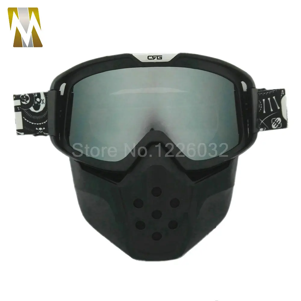 2017 Hot Sales Goggles Mask Riding Detachable Glasses Modular Face Mask