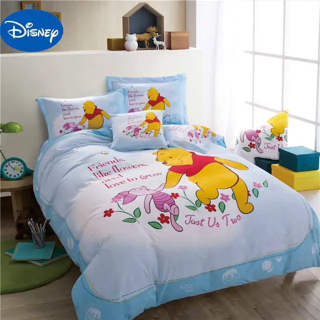 disney winnie the pooh bear beddiings comforter sets single queen twin