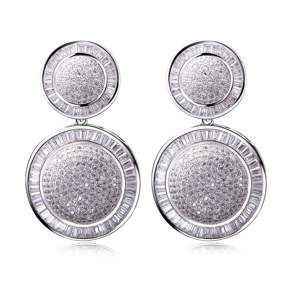 Big circle earrings Special occasion Dressed Womens jewelry Glaring