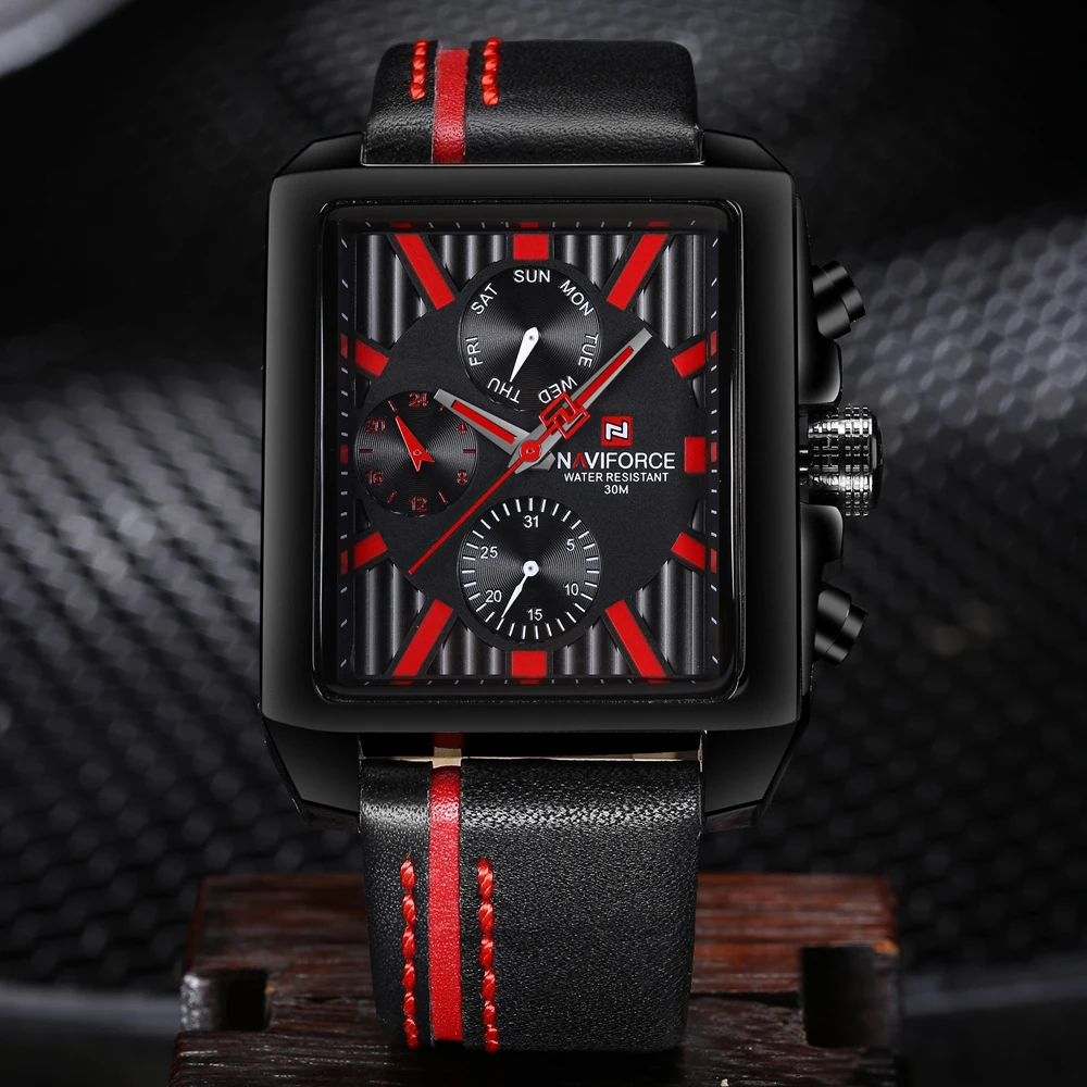 Najtaniej NAVIFORCE Top luksusowa marka mężczyźni zegarek kwarcowy wyświetlanie daty zegarek kreatywny plac Saat wodoodporny mężczyzna zegar Relogio Masculino