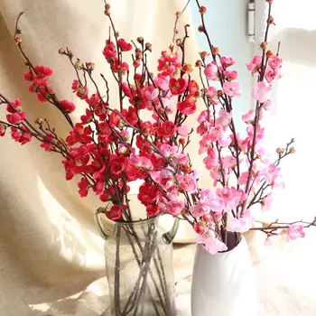 

94CM Artificial Flowers Plum Blossom Branch Silk Flower Arrangement Wintersweet Floral Branches for Wedding Artificial Flower