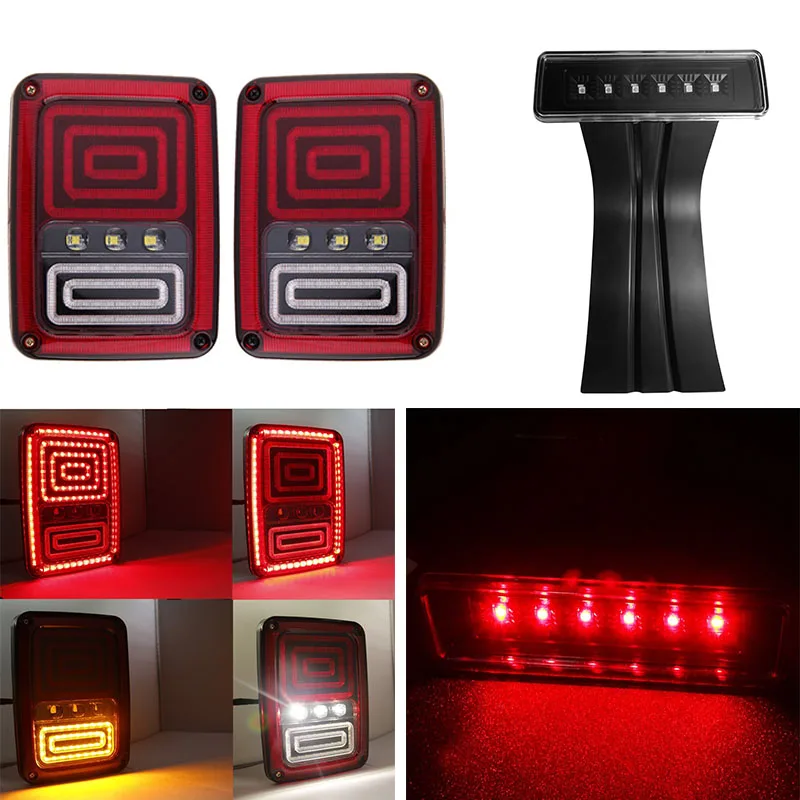 LED Taillight Assembly Reverse Brake Tail Lights and Smoke 3rd led Brake Light Replacement for