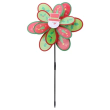 Двухслойная ветряная мельница Санта Клауса, Вертушка для ветра, Вертушка для дома, вечерние украшения