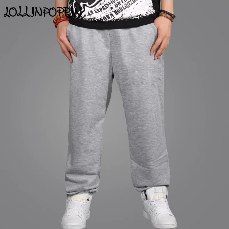 Mens Street Dance Sweatpants Casual Loose Pants Elastic Waist Hip Hop