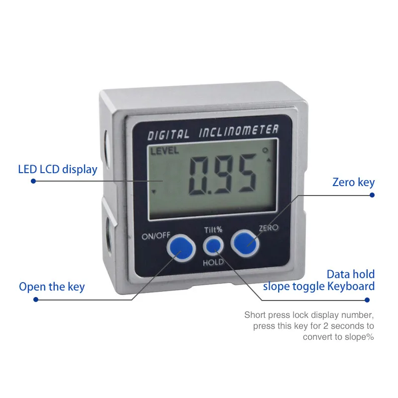 Digital Inclinometer Electronic Goniometers Protractor Level Mini Portable 360 Angle Gauge Meter Measuring Leveling Tools  (3)