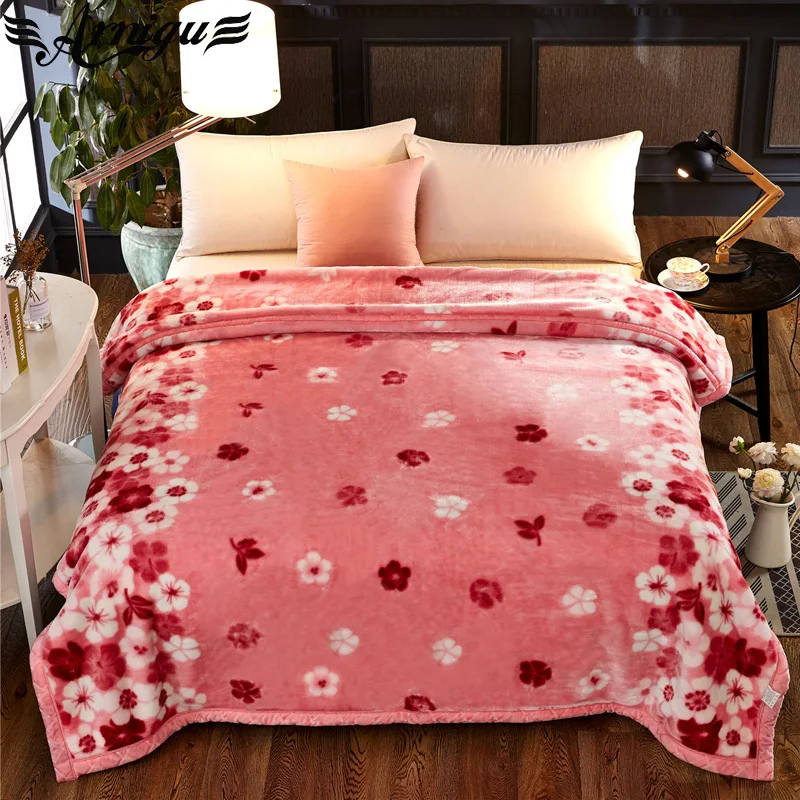 ARNIGU Floral print Thick Blankets Twin Full Queen size double face