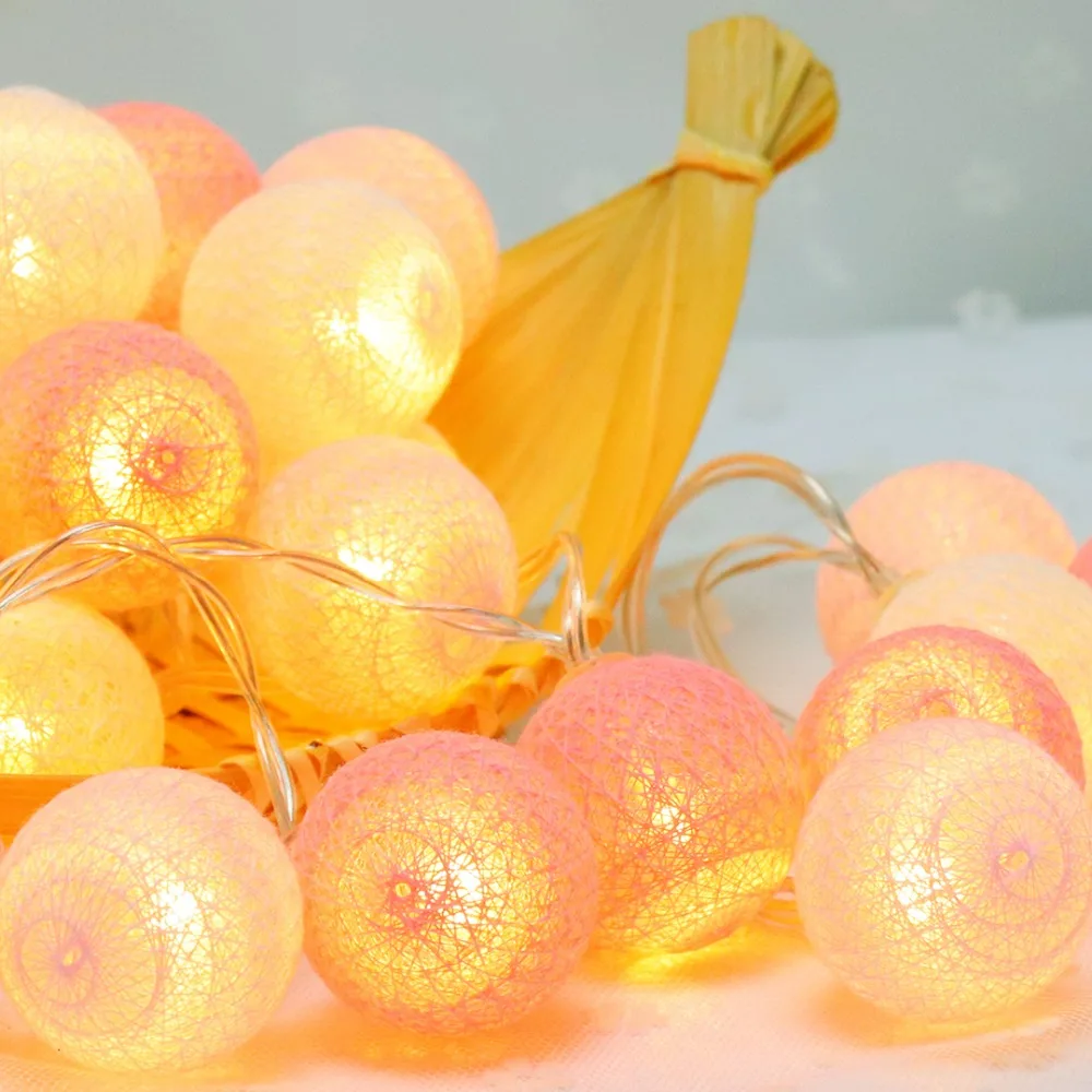 1.2M LED String Lights 3.5cm Dia Cotton Balls Strings Lighting Fairy Christmas Wedding Birthday Party Lanterns Decoration JQ 1.2M LED String Lights 3.5cm Dia Cotton Balls Strings Lighting Fairy Christmas Wedding Birthday Party Lanterns Decoration JQ