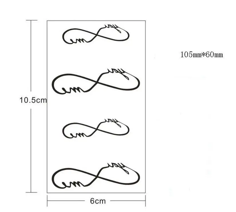 50 шт. водонепроницаемые татуировки Love Infinity Symbol мужской женский боди арт наклейки