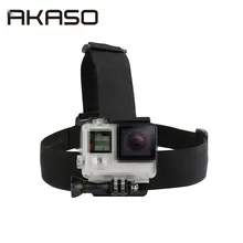 AKASO Эластичный регулируемый головной ремень крепление для Go pro Hero 4 3 2 камеры аксессуары с анти-скользящим клеем