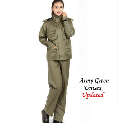 

Sunny Days'Raincoats Women Men Cycling Waterproof Rain Coat Pants Suits Cycling clothes set impermeable camping capa de chuva