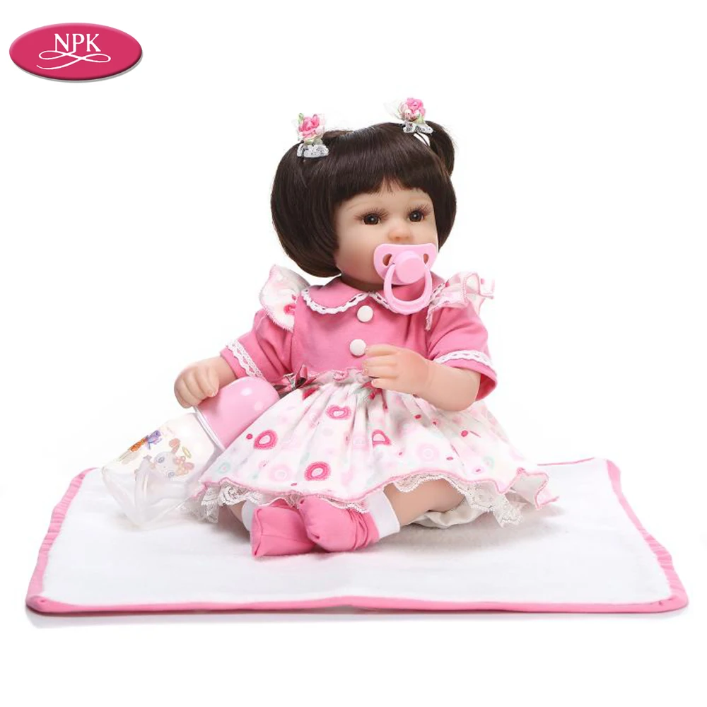 

NPK Girl Educational Toy 42CM Silicone Reborn Baby Doll Toys for Girls Realistic Newborn Babies Princess Reborn Toddler Boneca