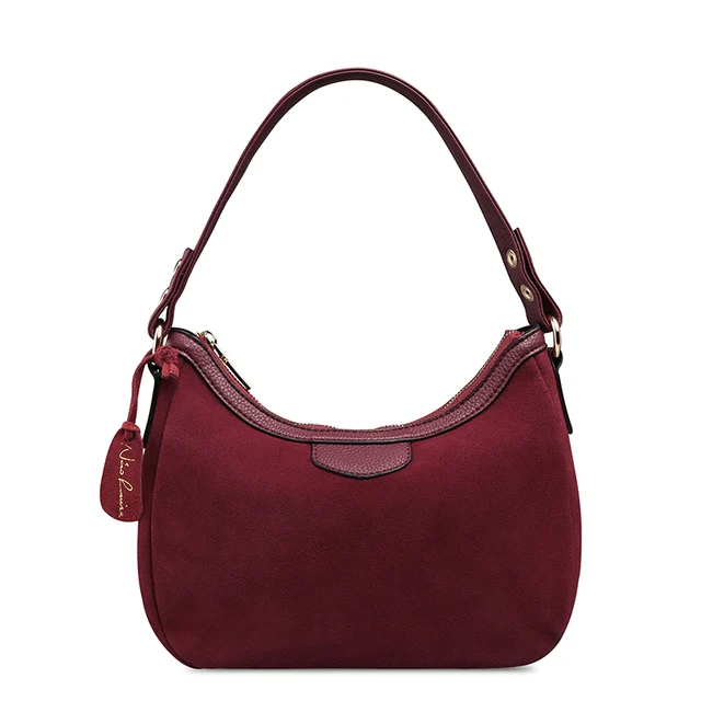 small suede handbag