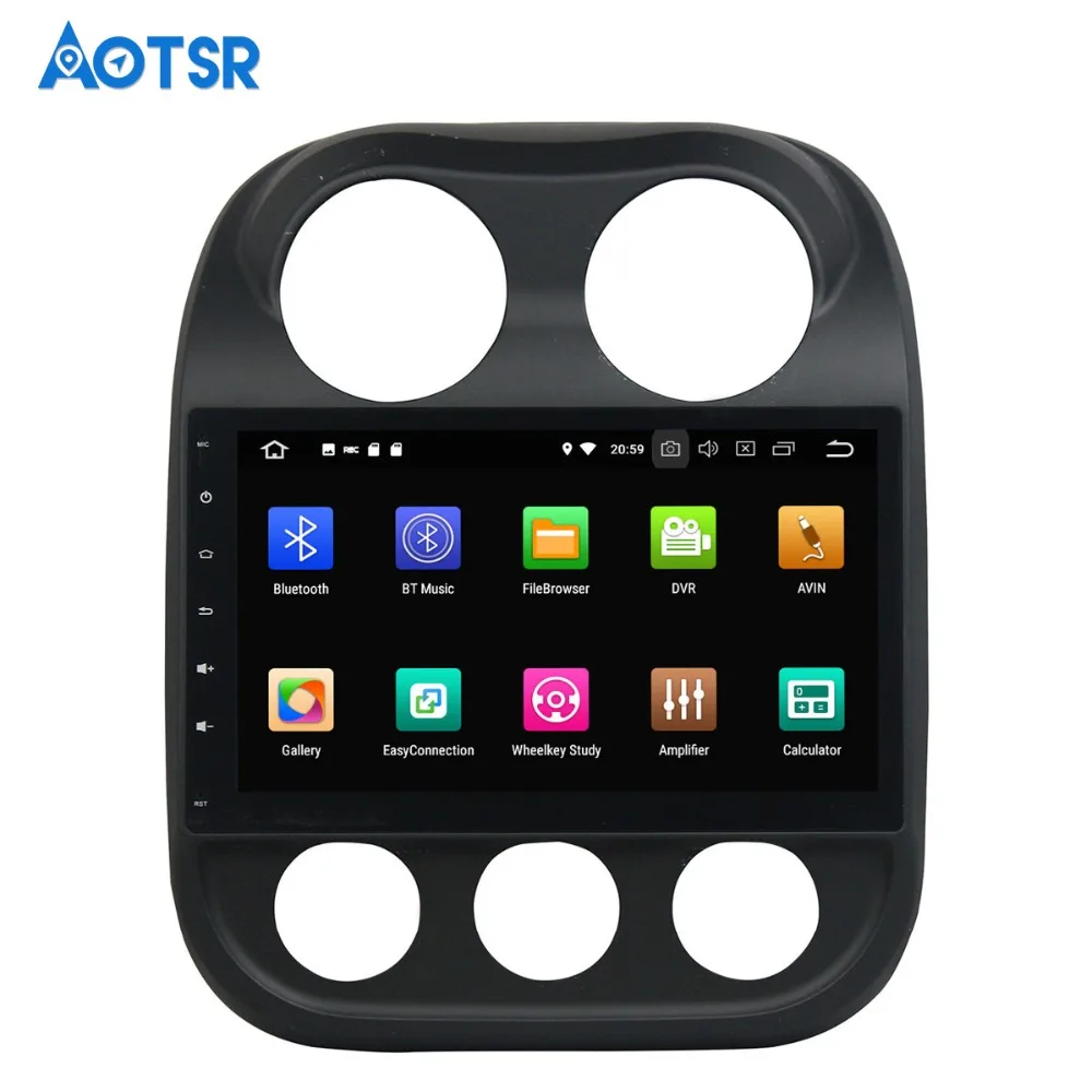 Excellent Android 8.0 4+32GB Car DVD Player GPS Navigation Multimedia For JEEP Compass Patriot Radio 2014 2015 car stereo tape recorder 2