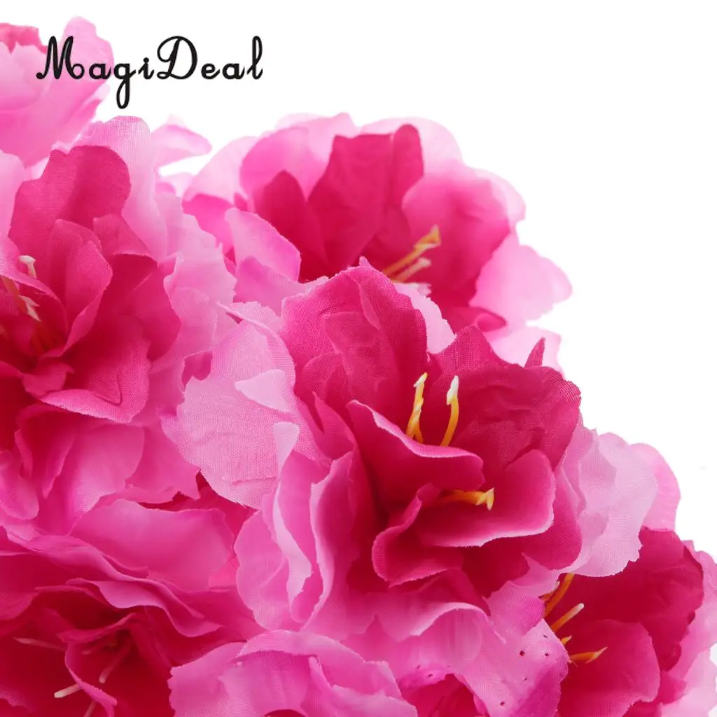 MagiDeal 20pcs Artificial Silk Flower Rose Peony Heads Rose Red Weeding Home Decor Silk Flower Head Artificial Decorations 8cm 