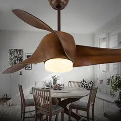 LukLoy преобразования частоты Американский потолочный вентилятор свет Мода простой Ресторан Nordic Ретро светодио дный LED современный
