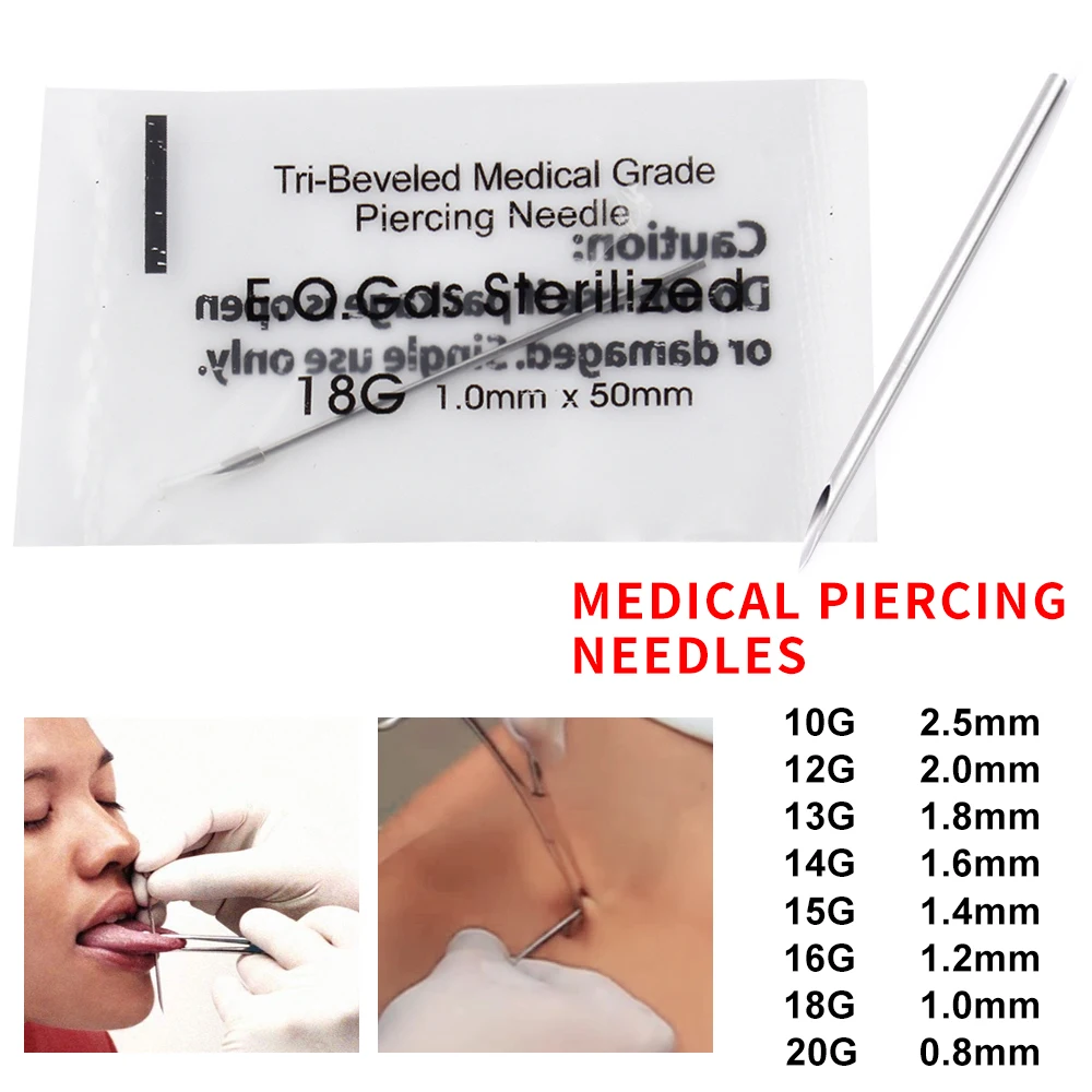 

50PCS Tattoo equipment disposable puncture needle puncture tool puncture needle sterilization bag 18G