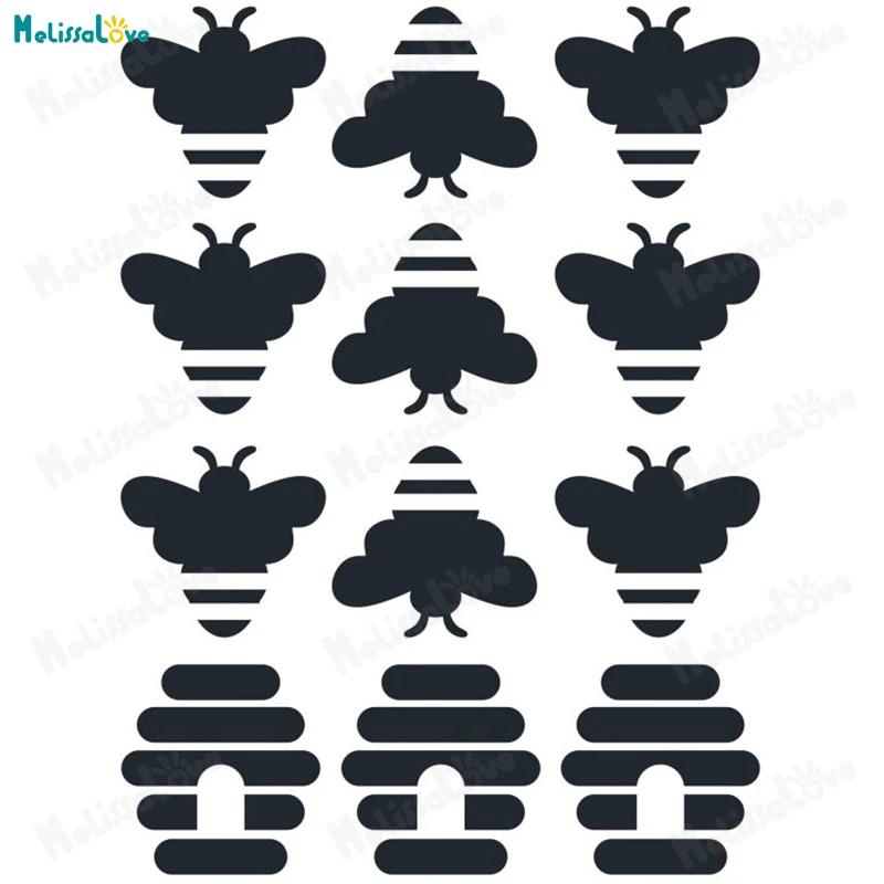 جدار نمط جدار ملصقا DIY طفل الحضانة غرفة نوم ديكور المنزل الذاتي لاصق الفينيل فريد تصميم مجموعة النحل الشارات ل الاطفال YT626