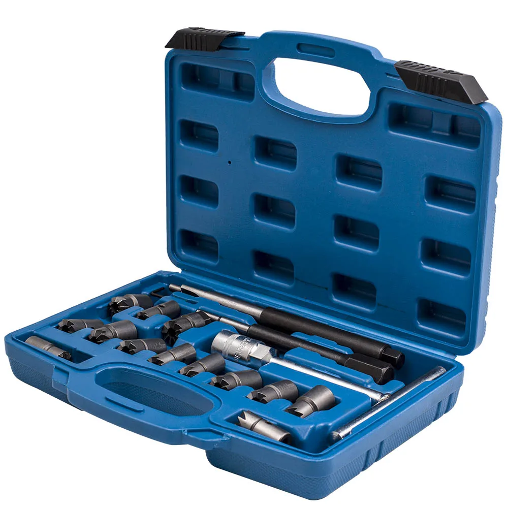 

17pc Diesel Injector Seats Cutter Tool Kit For Mercedes-Benz CRD Storage Case