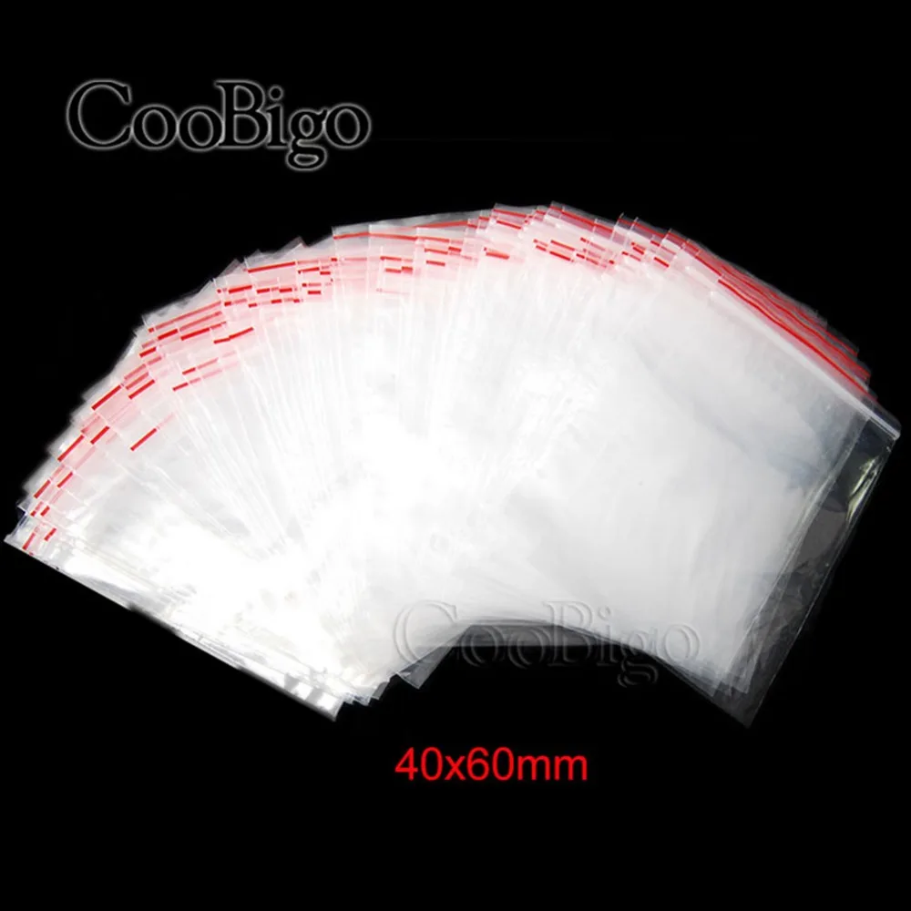 

Thickness 0.05mm Size 40x60mm OPP Poly Ziplock Bags Reclosable Clear Frost For Jewelry Craft Accessories Packaging