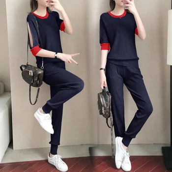 

Casual Knitted 2 Piece Set Women Top&pants Set Tracksuit Conjunto Feminino Year-old Female Costume Sweatshirt For Women Ukraine
