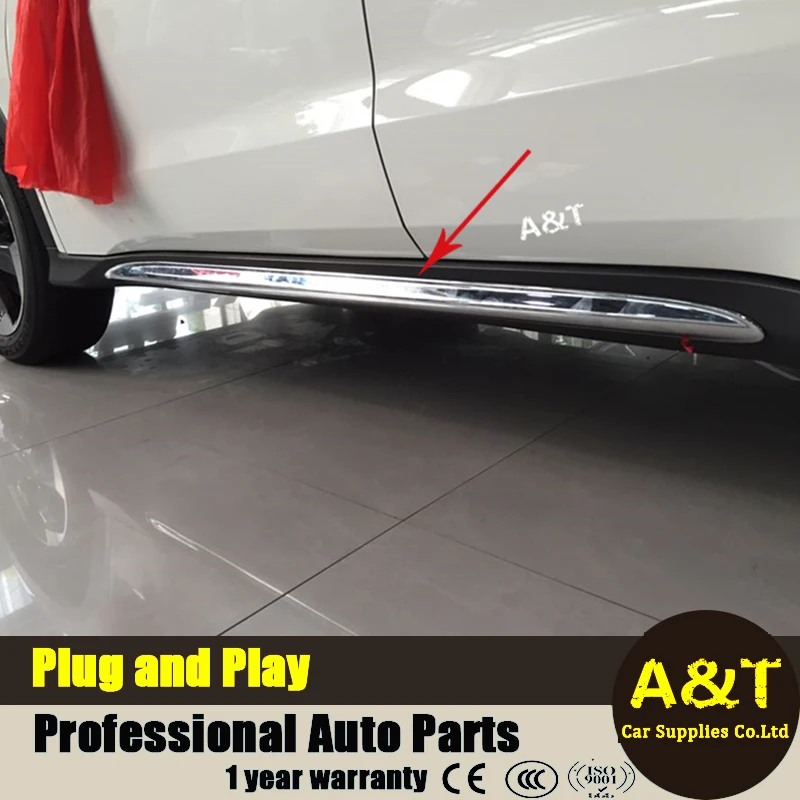 AUTO PRO For Honda Vezel Door bumper strip chrome trim car styling 2015 For Honda vezel Aprons highlight bar car Body stickers C