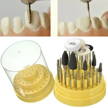 41 шт. силиконовая резина Стоматологическая лаборатория ротационная Вольфрамовая сталь Полировка Боры 2,35 мм Отбеливание зубов Стоматологическое оборудование с коробкой