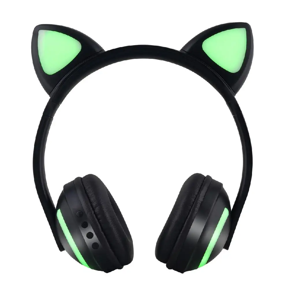 Bluetooth Animal Ear Headphones Women Flashing Glowing Cat Ear Headphones Gaming Headset LED Light Earphone R29