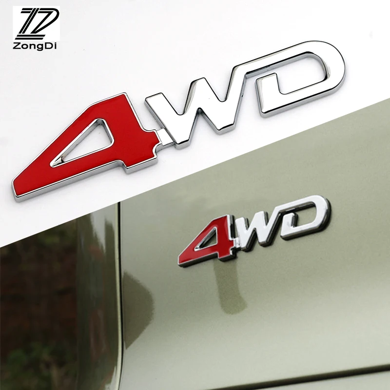 

ZD 1X 4WD 4x4 Metal Sticker For Audi a3 a4 b6 b7 b8 a5 a6 c5 q5 Suzuki swift grand vitara sx4 jimny Ssangyong kyron accessories