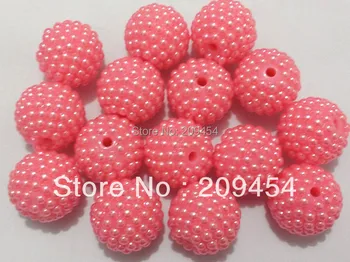

Newest!!! 20MM 100pcs/lot Pink Pearl Rhinestone Beads ,Chunky Rhinestone Beads