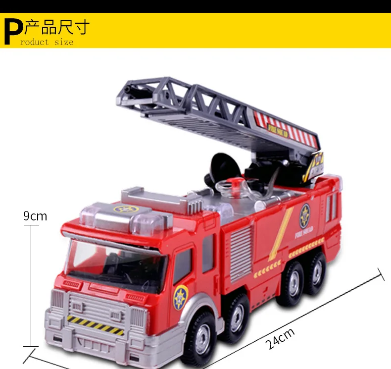 Activities Children's Toys Fire Truck Wholesale Electric Universal with Light Can Spray Simulation Remote Control Car Toys