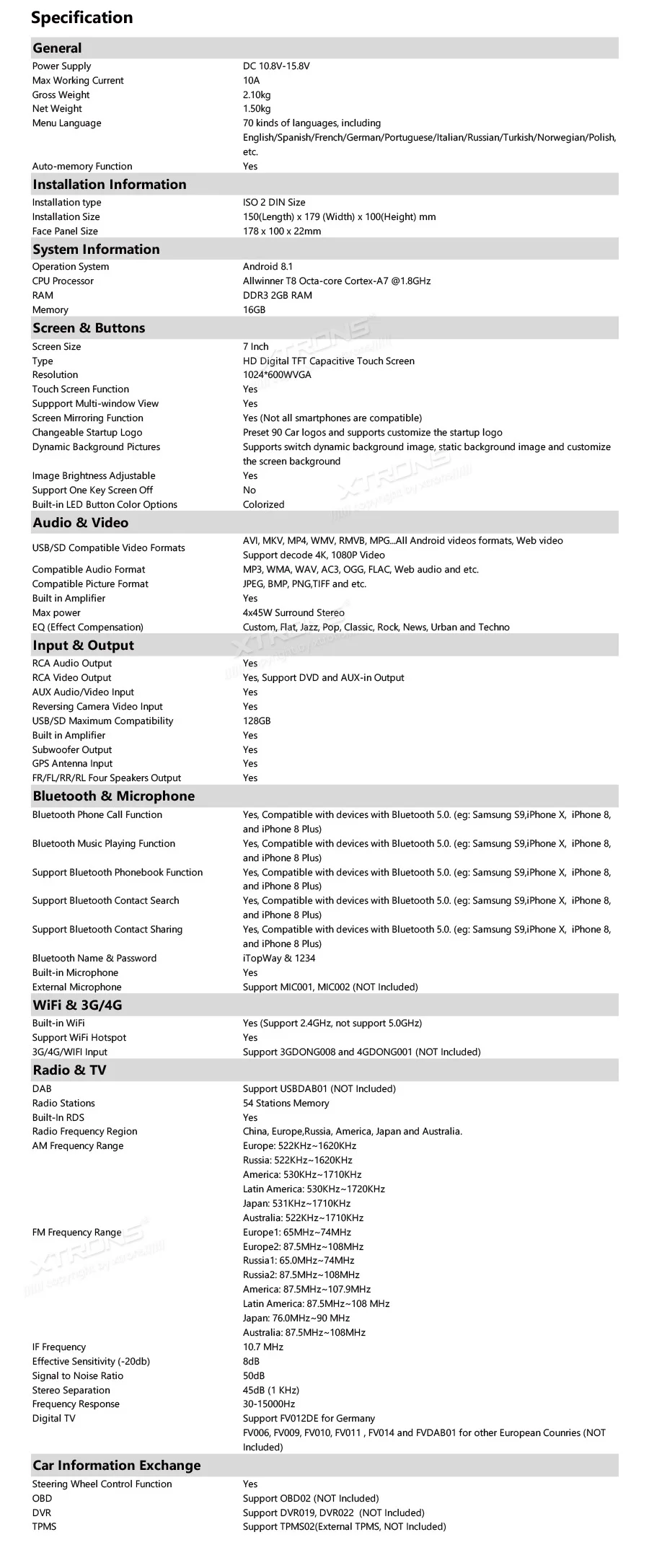 Cheap 7" Android 8.1 Oreo OS Double Din Car Multimedia Two Din Car Navigation GPS 2 Din Car Radio with 4G/3G/WIFI Internet Support 21