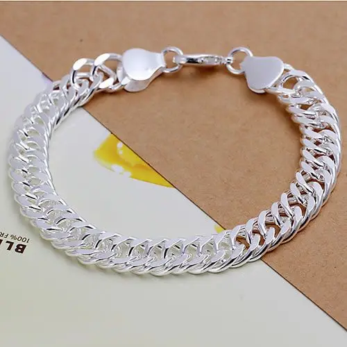 

DT-H102 Hot sale Silver plated 925 jewelry bracelets for women,Wholesale free shipping charm fashion 10mm Bracelet /btjakkqa