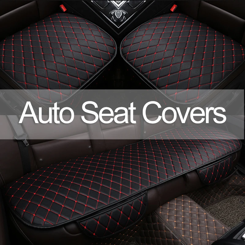 

Car Accessories Auto Seat Covers Universal PU Leather Interior Car Seat Cover Set Waterproof Automobiles Mat 4 Color Cushion Pad