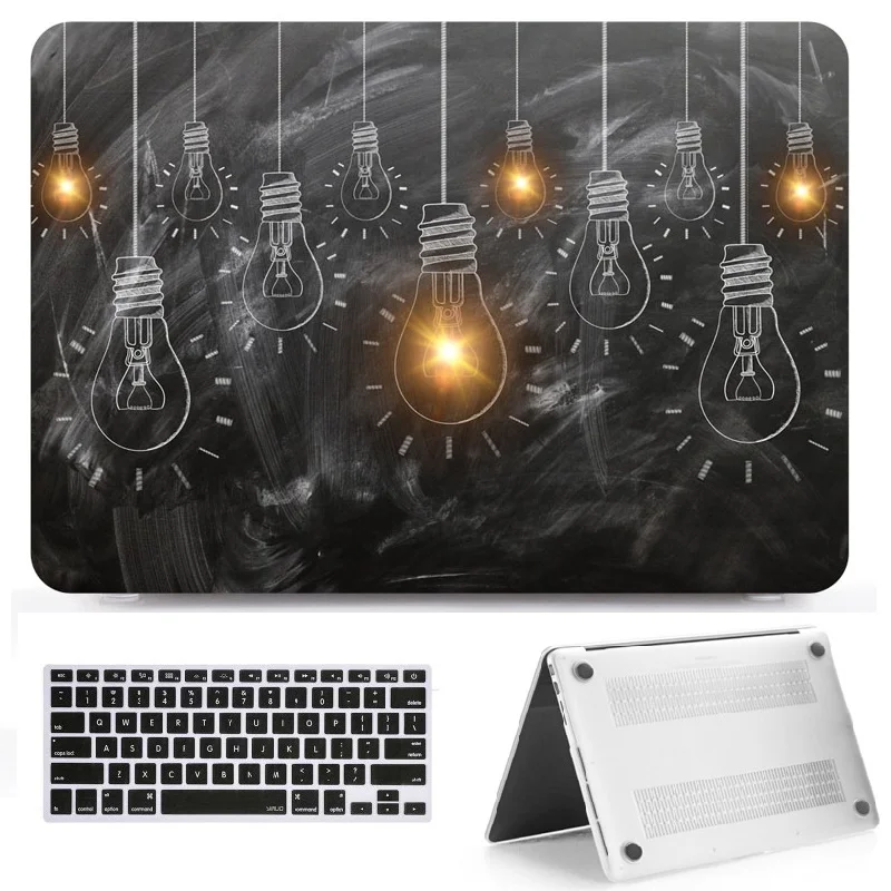 

Tablet Laptop Shell Hard Case+Keyborad Cover For Macbook Air11 13 Pro Retina Touch Bar Laptop Case 11 12 13 13.3 15 15.4 inch