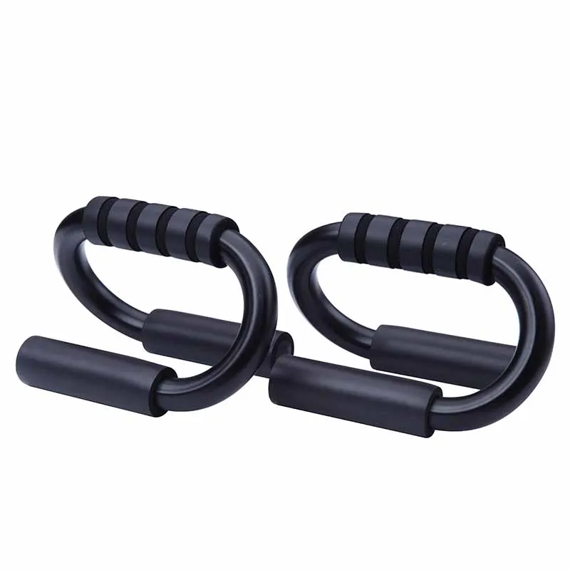 Push up bar Folding push up board Push up board Push up stand S-shaped Push Ups Stand Home Fitness Equipment Pectoral Muscle Training Device Push Up Support Equipment Body Black