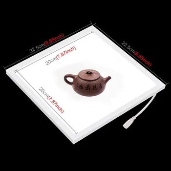 

20cm Mini 22.5 LED Photography Shadowless Bottom Light Shadow-free Light Lamp Panel Pad for Photo Studio Box lightboxs