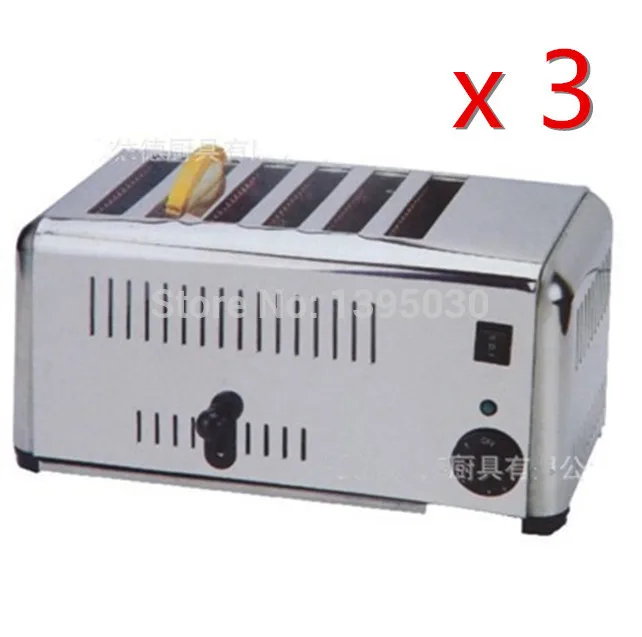 

3PCS/Lots  EST-6 Household Automatic Stainless Steel of 6 Slice Toaster Bread Machine Home Appliance