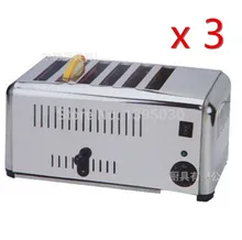 3PCS/Lots Free Shipping By DHL EST-6 Household Automatic Stainless Steel of 6 Slice Toaster Bread Machine Home Appliance