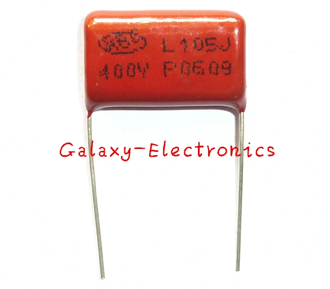10PCS CL21 105J 400V 1UF 1000NF P20 Metallized Film Capacitor