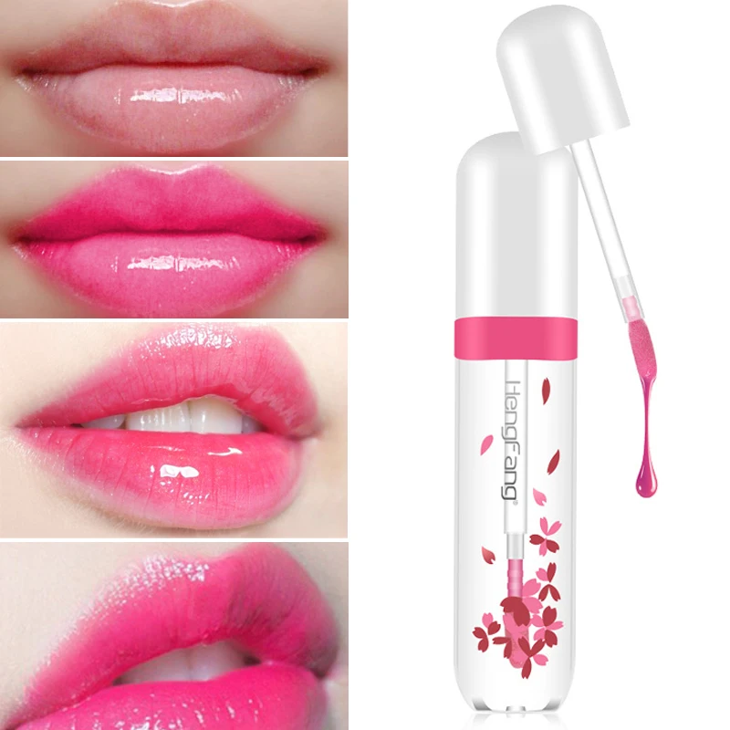 Увлажняющий Волшебный Цвет Изменить Розовый Красный Блеск для губ водонепроницаемый желе оттенок губ долговечный блеск для губ сексуальные пухлые губы TSLM1