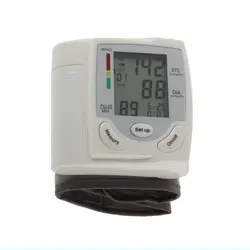 Электрический крови Давление монитор тонометр автоматический наручные Часы Heart Beat измерения цифровой ЖК-дисплей Дисплей машины MP0005