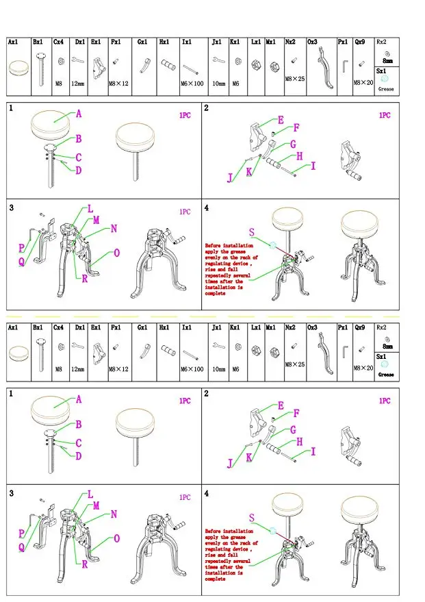 Bar Chairs American Antique Industrial DIY Crank Stool Adjustable Bar Chair Cast Iron Three-legged Chair Bar Stool Wood Seat