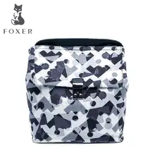 FOXER2016 new high-end luxury fashion leather casual camouflage cloth shoulder bag brand 100% high quality of well-known women