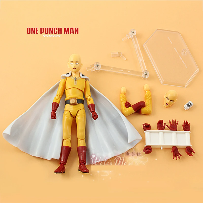 Новый хороший ПВХ Figma 310 Saitama One Punch Man фигурка аниме желтая кукла Супермена модель