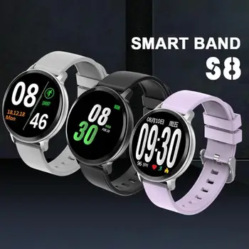 

S8 IP67 Waterproof Heart Rate Blood Pressure Monitor Call Reminder Smart Band Motion Records Include Foot Counting Distance