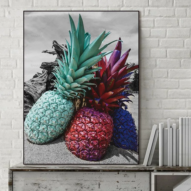 

Pineapple Wall Canvas Painting Abstract Art Prints Pineapple On Canvas Pictures Home Decoration For Living Room Plants Unframed
